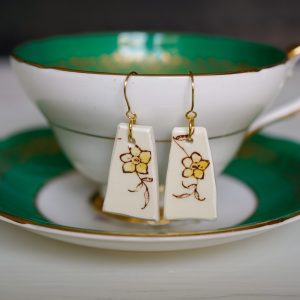 "Desert Bloom" Floral Yellow Earrings