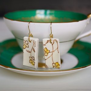 "Desert Bloom" Floral Yellow Earrings