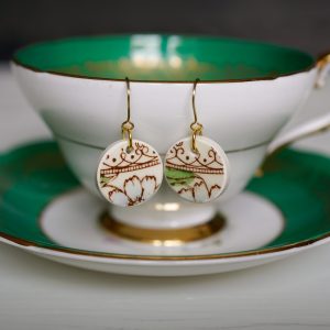 "Desert Bloom" Floral Circle Earrings