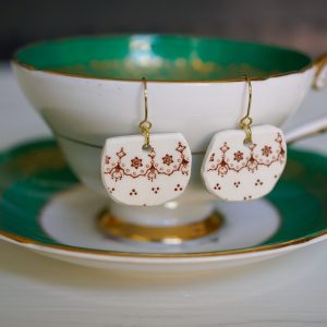 "Grantham" Cream with Polka Dot Earrings