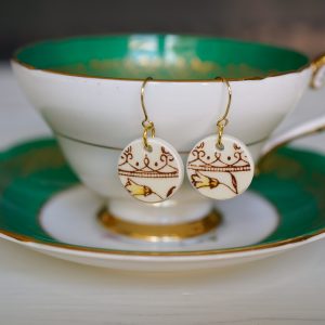 "Desert Bloom" Floral Circle Earrings