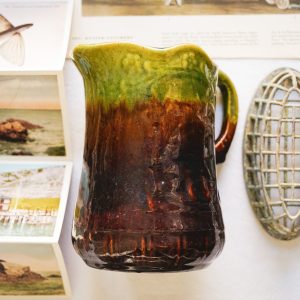 Glazed Green and Brown Pitcher