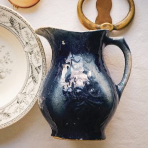 Blue Salt Glazed Pitcher