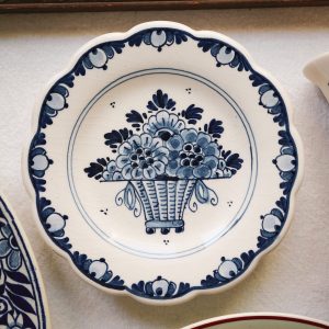 Delft Flower Basket Plate