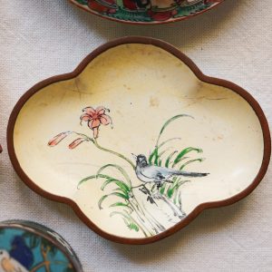 Chinese Enamelled Metal Pin Dish