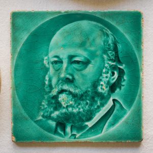 Teal Glazed Portrait Tile